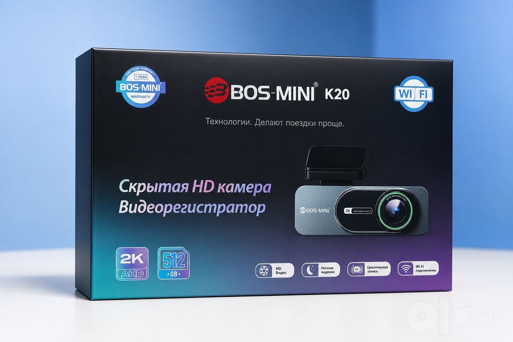 Видеорегистратор BOS-MINI K20 - компактный дизайн + 2к съёмка