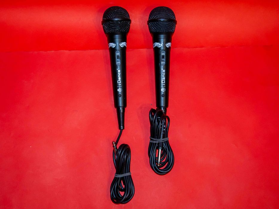 2бр. iDance Black Динамичен Микрофон N-GEAR За Караоке Пеене Вокали Студиен Високо Качество Комплект