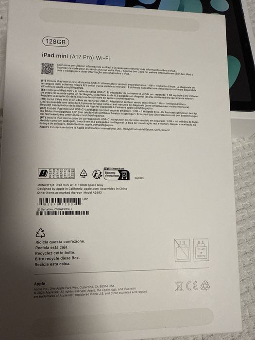 Mini ipad A17 pro wi fi   Nou!!