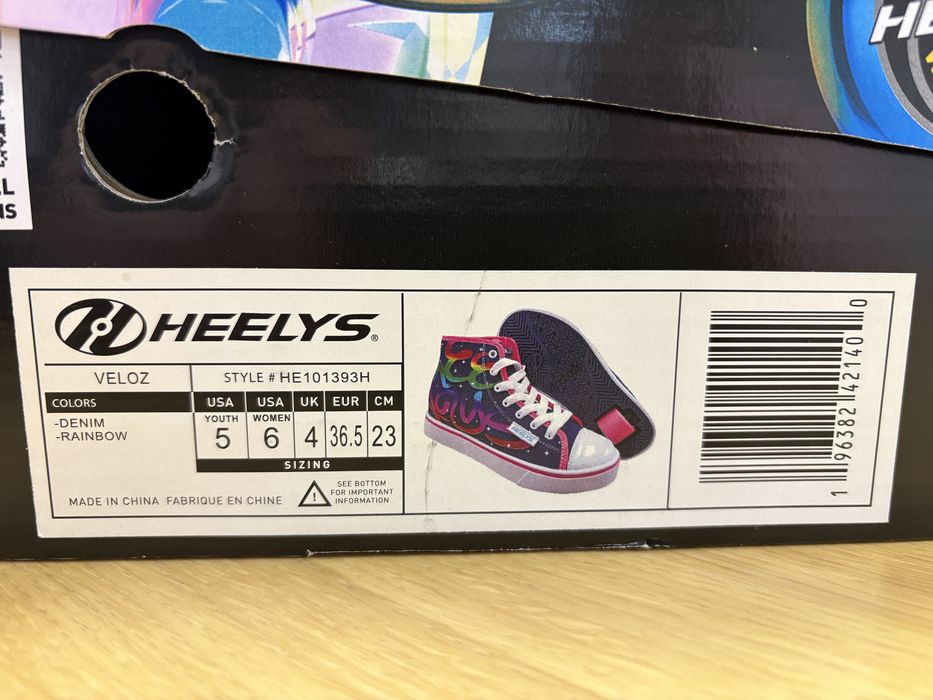 Heelys Veloz Denim/Rainbow!