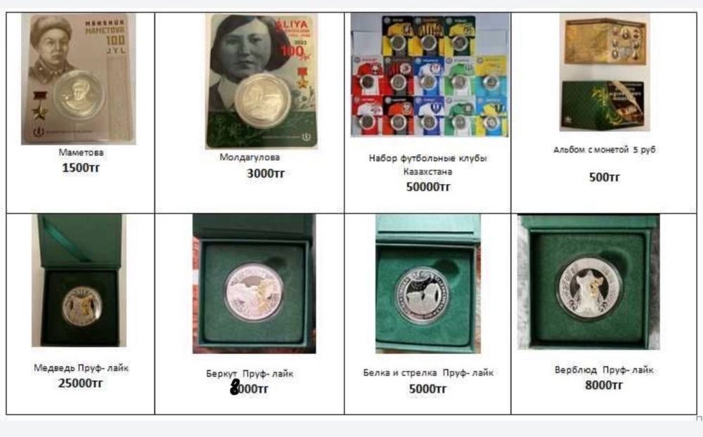 Юбилейные монеты Казахстана