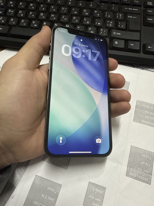 Iphone 12 pro 72% qora 128gb