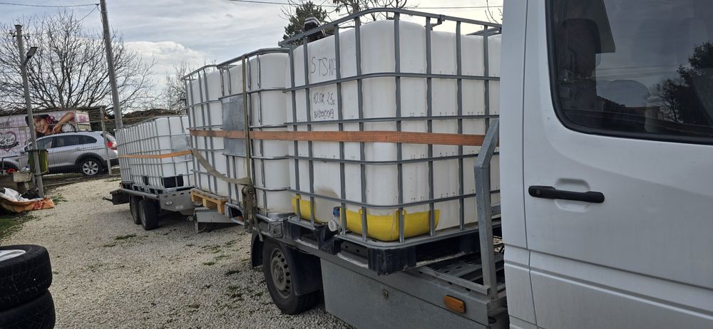 Бидони, Цистерни кубче, IBC контейнери с обков, резервоари 1 тон, 1000