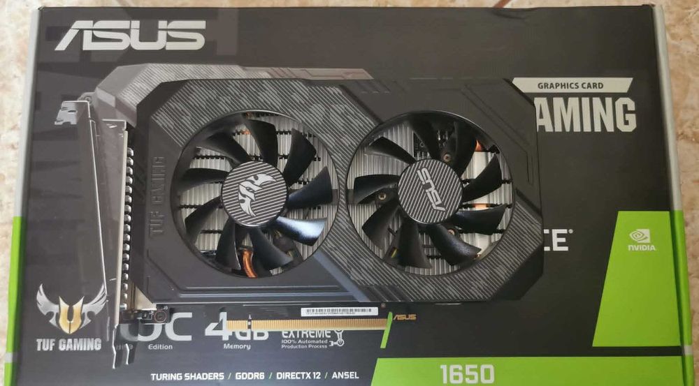 Asus TUF GTX 1650 GAMING OC 4GB GDDR6 видеокарта