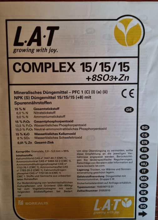 Complexe NPK 15 15 15 Rusia si Austria