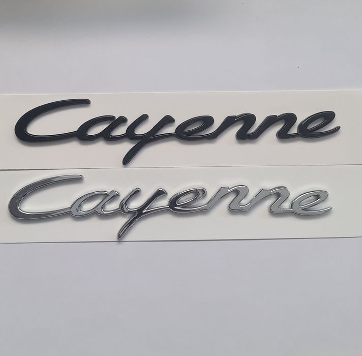 Emblema-Sigla-Logo-Stema-Haion-Spate-Porsche-Cayenne-Cromata-Negru-Lucios