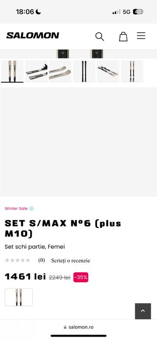 Schiuri Salomon NOI S/MAX N°6 (plus M10) 160 cm