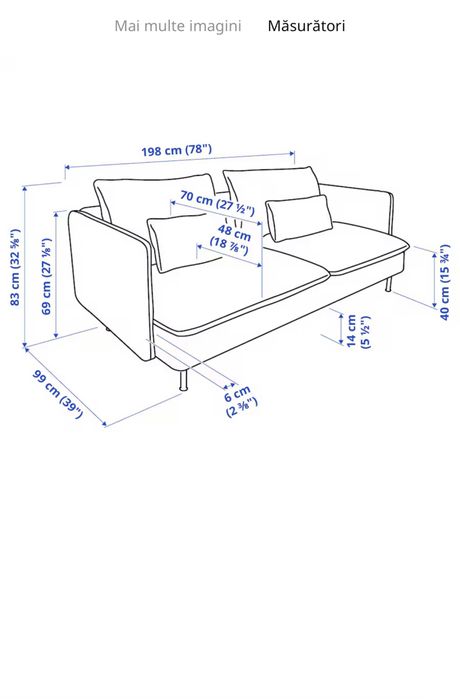 Vand canapea Ikea 4 locuri