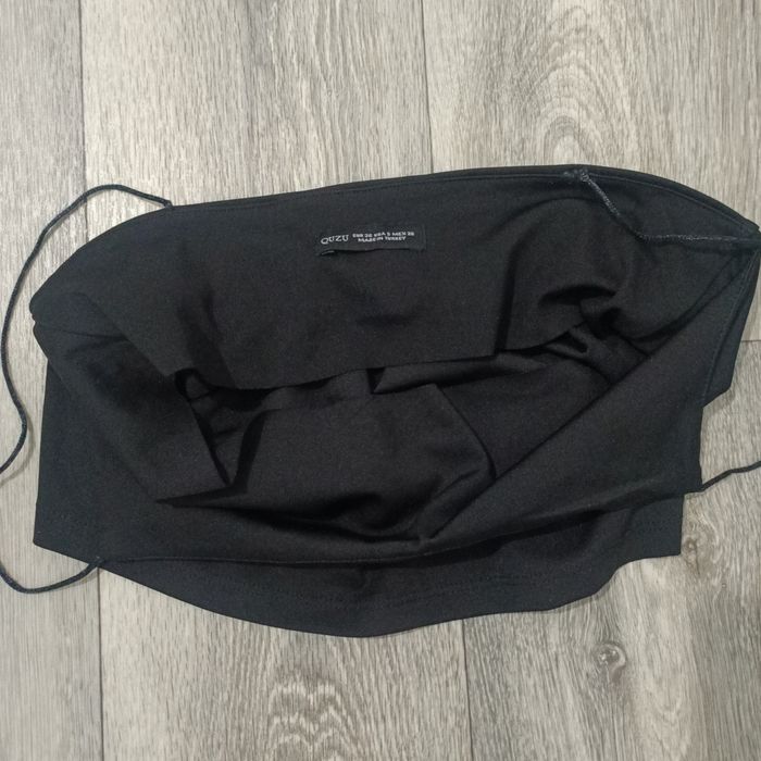 Топ черный на лямках