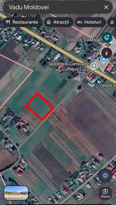 Vând teren intravilan Vadu Moldovei 5760mp și extravilan 4200 mp