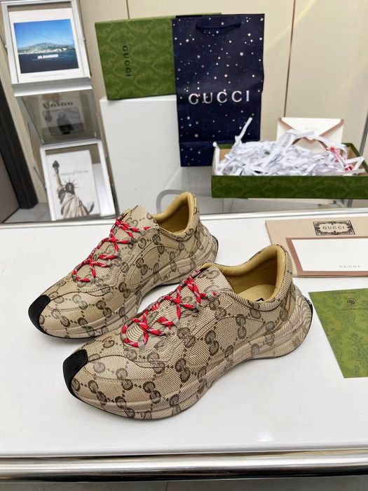 Gucci Run Gg Leather Sneaker In Beige обувки 36 - 45