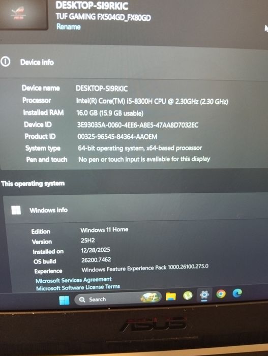 laptop asus tuf gaming