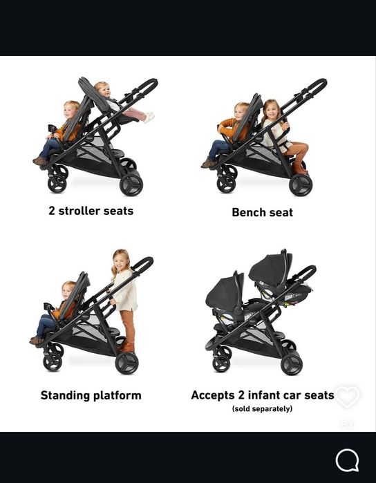 Коляска двойная коляска для двойни или погодок kolyaska kalaska