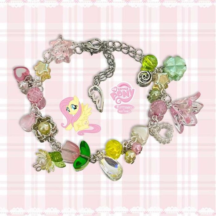 "Fluttershy" my little pony handmade bracelet