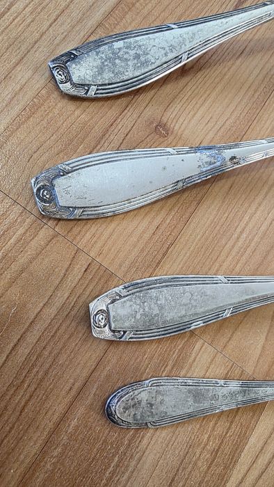 Lot 4 tacâmuri vechi argintate WMF 90 germane, de colecţie