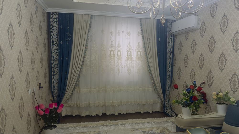 Парда сотилади эшик ойна пардаси камплект зашитник билан