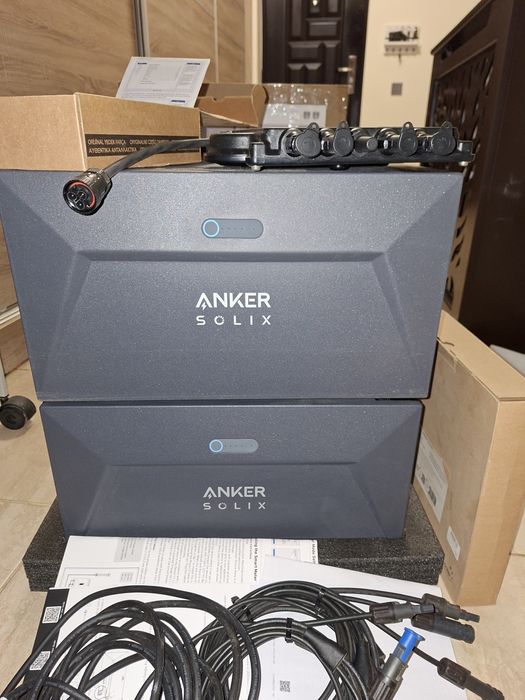 Sistem fotovoltaic cu acumulatori Anker, conectare la priză de 220v fără panouri.