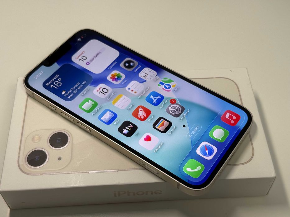 iPhone 13, White, 128Gb, Liber de retea, | Cod G787 |
