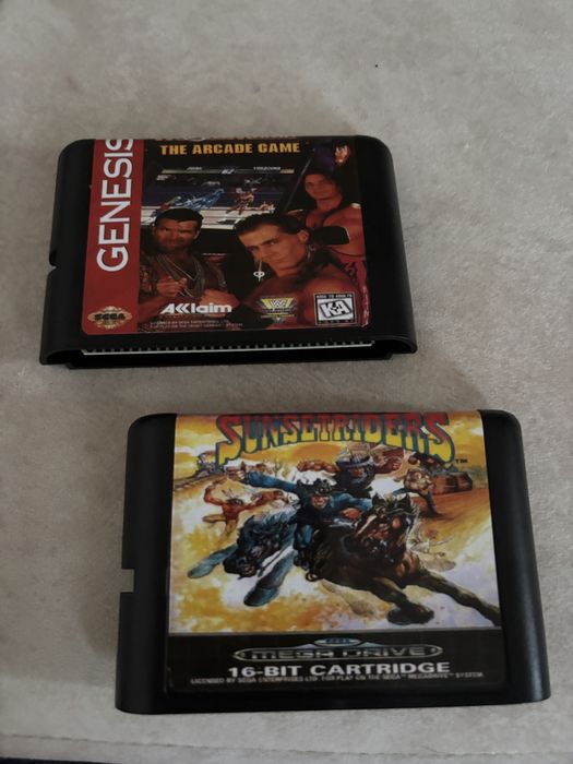 Картриджи Sega Mega Drive / Genesis (Sunset Riders, WWF)