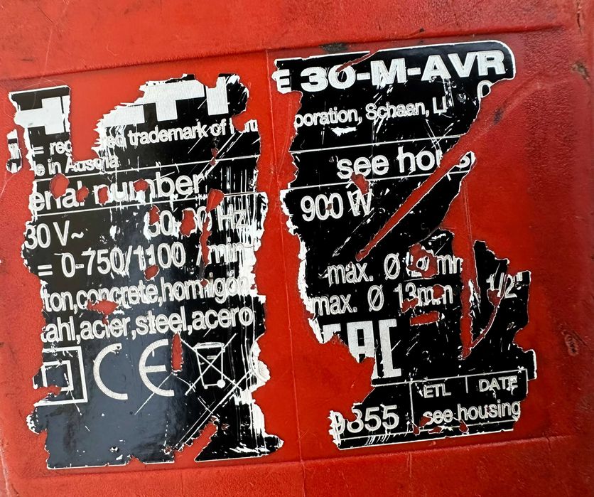 Hilti TE 30-M - Електрически перфоратор 900W 3.6J