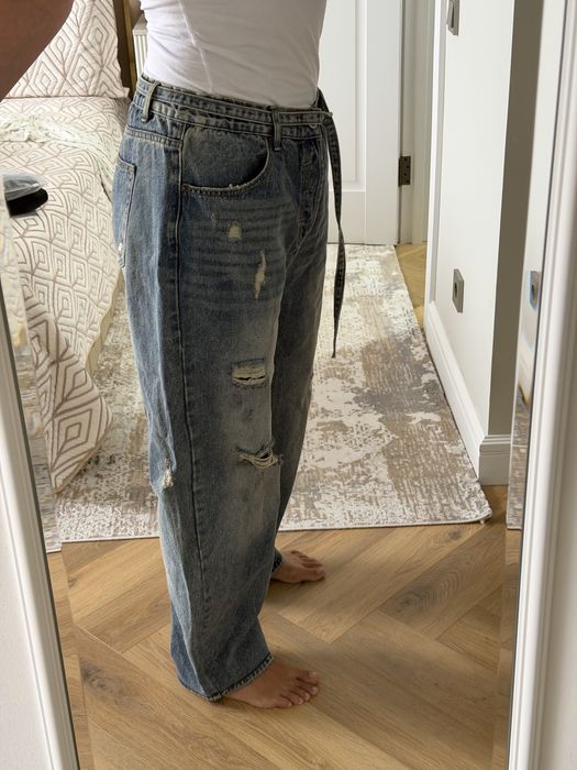 Джинсы багги рванки