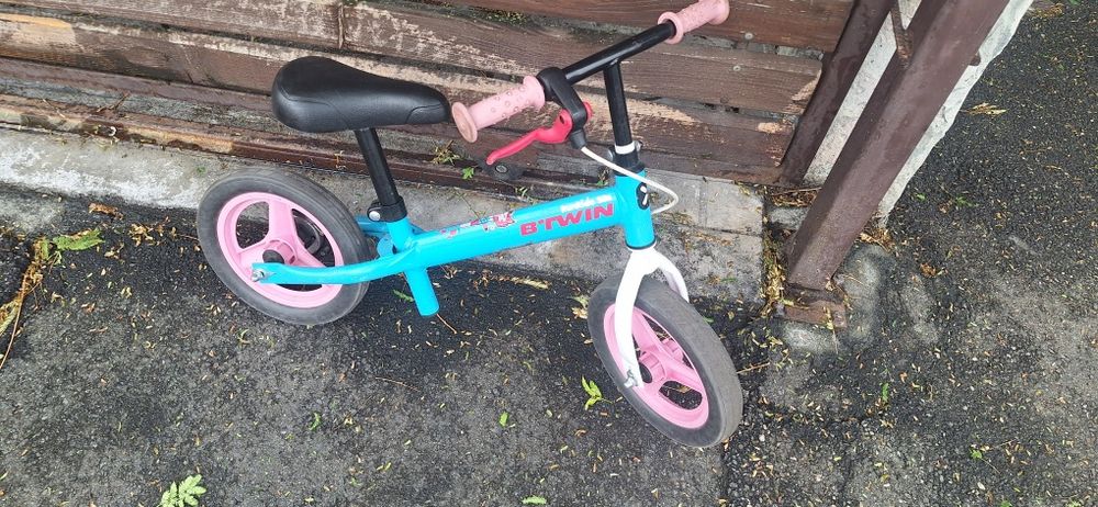 Bicicleta fara pedale BTwin 500 runride roz,