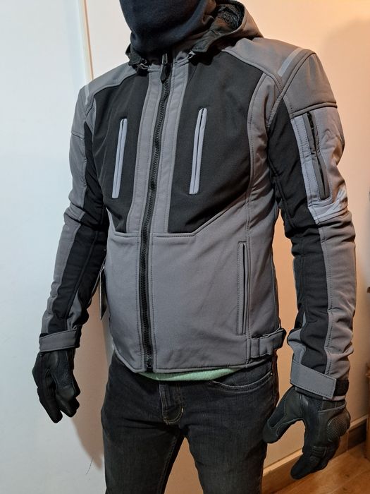 Geaca moto Softshell Lima Grey cu protectii marimi M, L, XL, 2XL, Noua