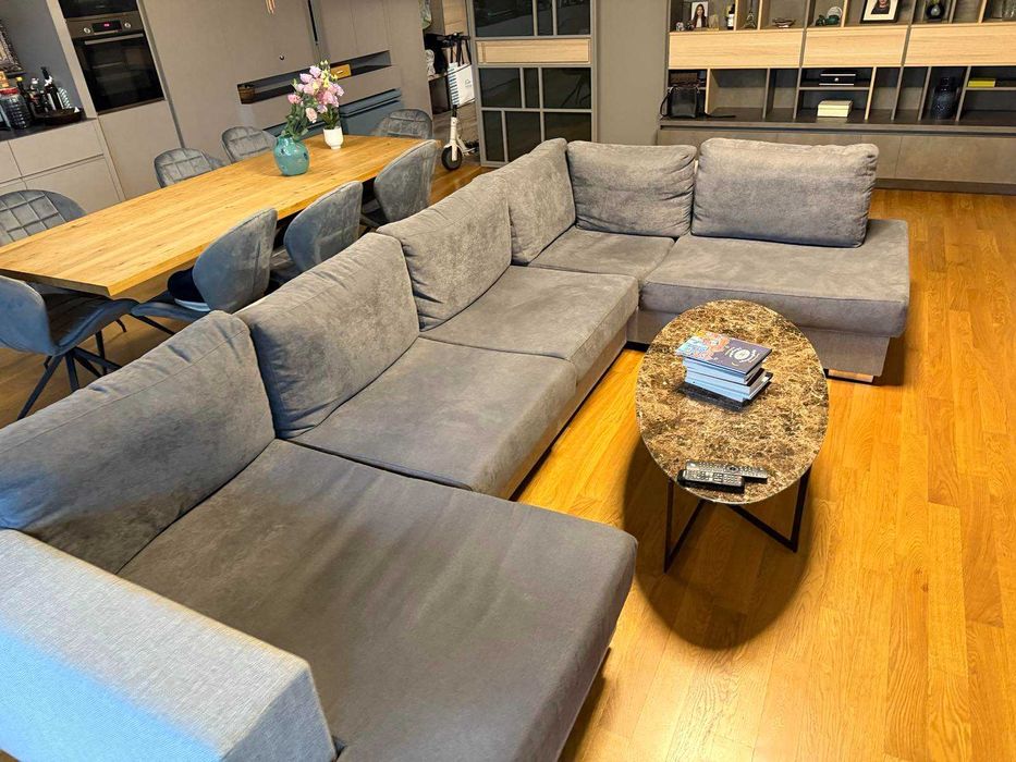 П образен диван + задна табуретка