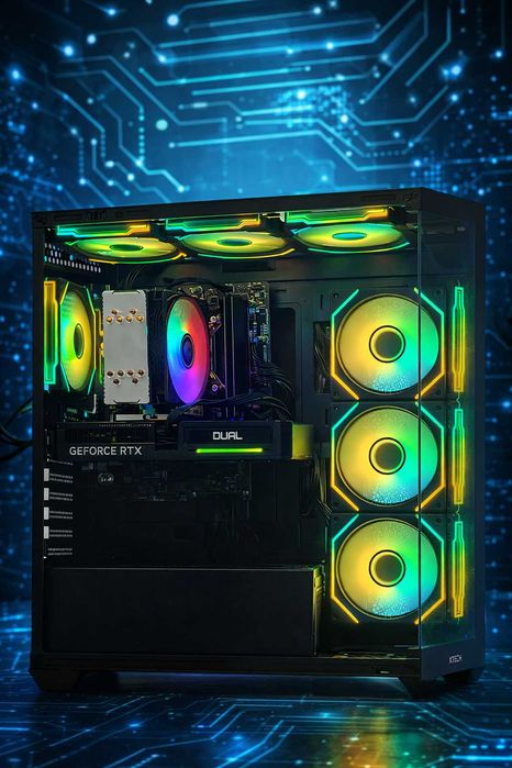 Игровой ПК 27" 240hz i5-14400 + RTX 5060 | 32GB DDR5 | 1TB РАССРОЧКА