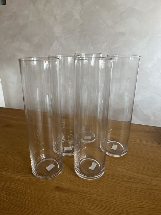 Vaze Cilindrii sticla 28x8 cm - set 24 buc