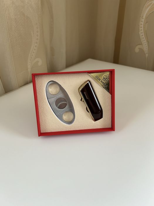 Комплект за пури – запалка и ножица Guevara, подаръчна кутия