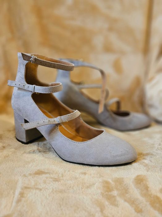 Pantofi cu toc eleganti velur Qupid shoes NOI 38 39