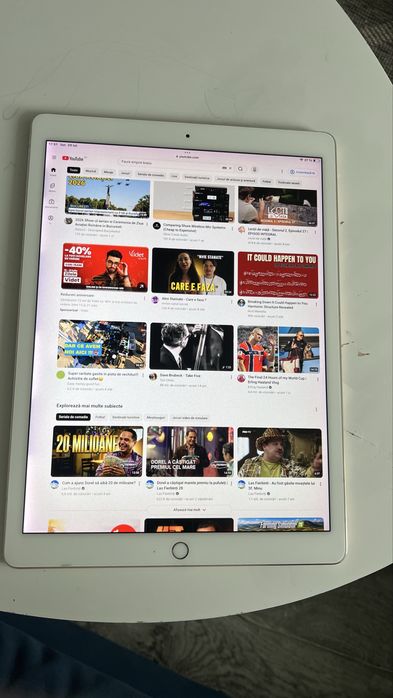 Ipad pro mare 12.9 inch, gold , apple model A1670 wifi,  gen 2 2017 ecran retina 120 hz folie mată  si husa silicon cadou