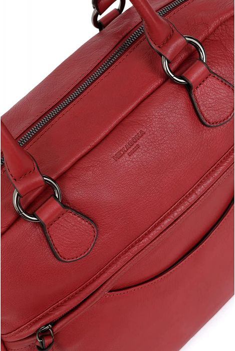 Geantă damă din piele Hexagona Paris de culoare roșie