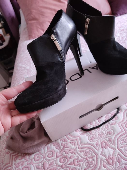 Ботильоны кожа , цвет черный