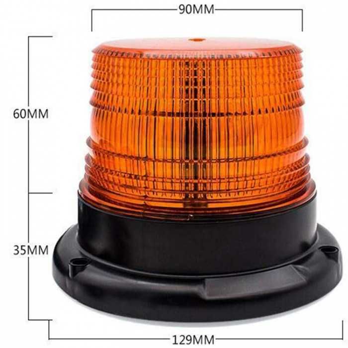 Сигнална лампа , оранжева , Диодна -12V/24V - модел 2476