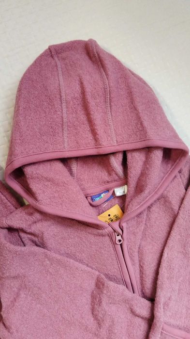 Salopeta din lana merinos 86/92 roz