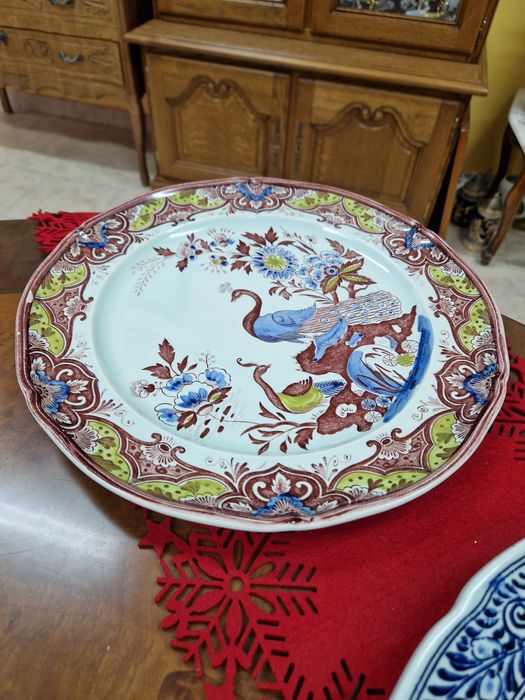 Страхотна голяма антикварна немска порцеланова чиния- Villeroy &Boch