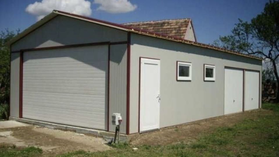 Garaje auto pe structura metalica