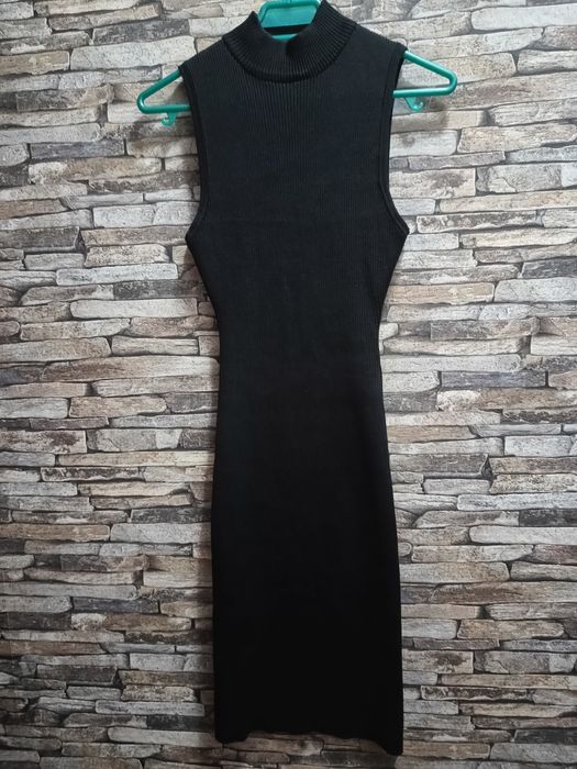 Rochie bodycon midi neagră LU love NYC