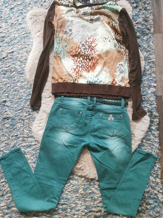 Пуловер Алеса, дънки и блузка, Alessa сет