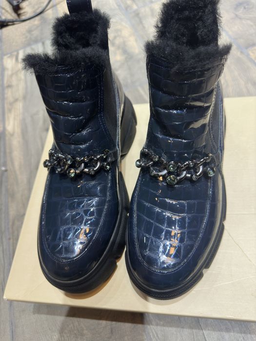 Ботинки, кожа, мех новые