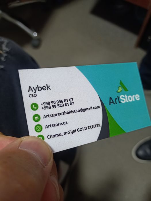 Vizitka UV va lazer pechat