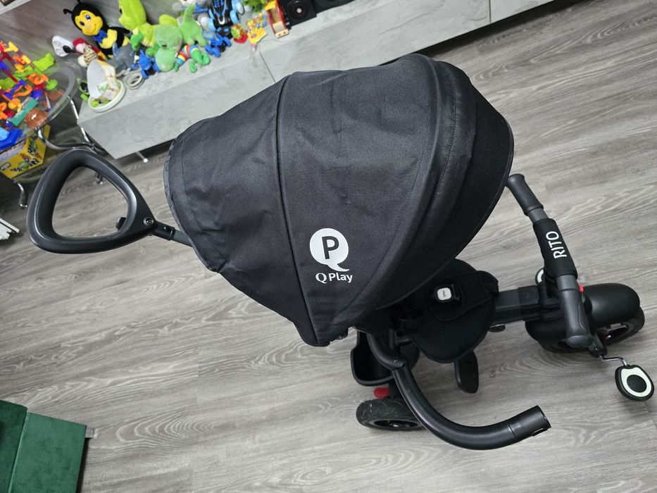 Tricicleta trotineta  cu roti de cauciuc Qplay Rito Rubber