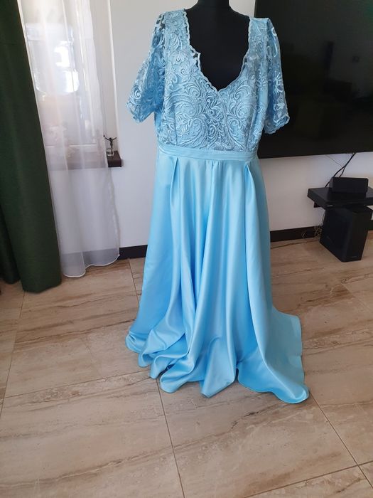 Rochie baby blue de ocazie 54 masura