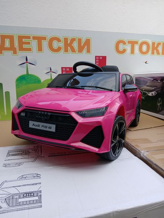Супер промоция!Нов Акумулаторен джип AUDI RS6 с меки гуми 12волта