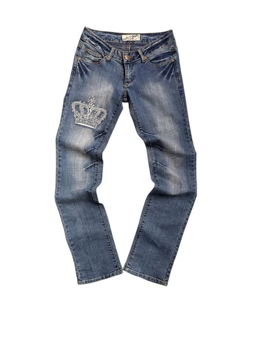 Y2K Crown BlueBlack Denim