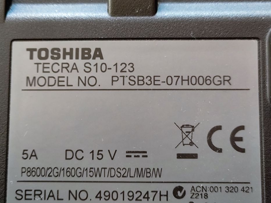 Laptop Toshiba Tecra -S10-123