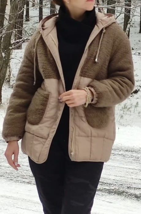 Теплая куртка оверсайз