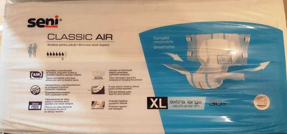 Vand un pachet Pampers Seni Classic  Air XL Extralarge